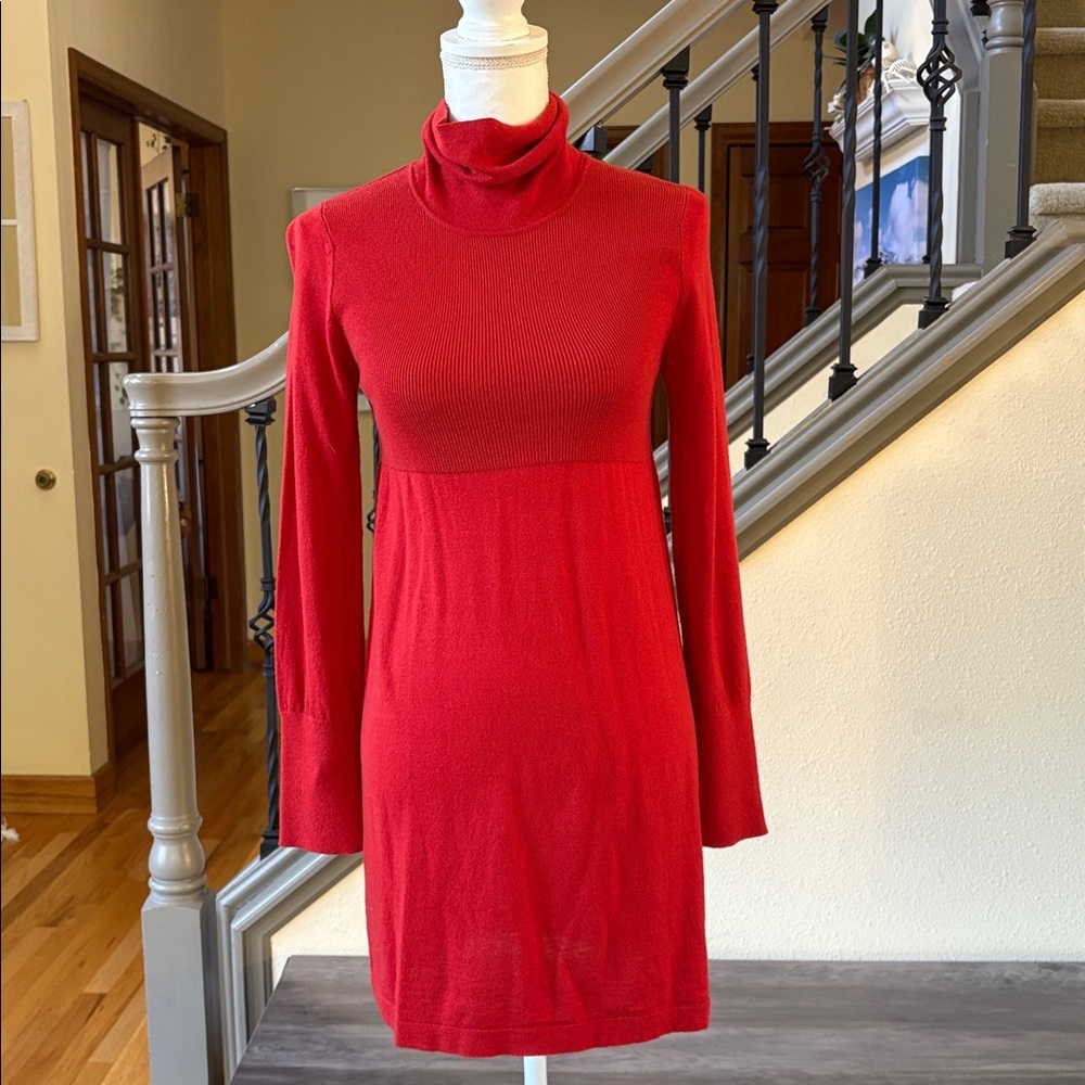 Forever 21 NWOT Rust Red Colored Turtleneck Long Sleeve Dress Size Small
